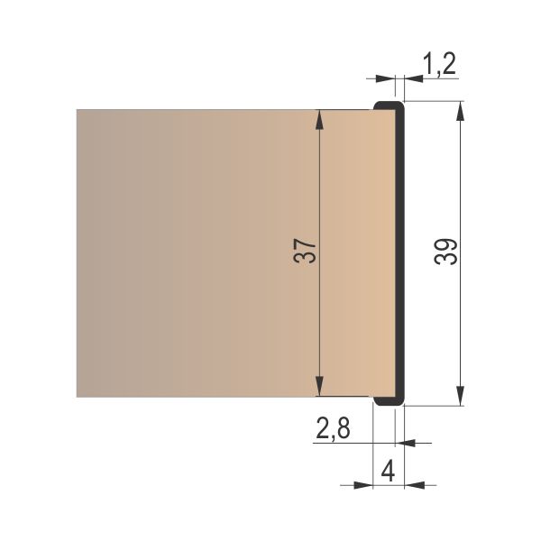 KP 1029E/ 36,0mm kant profil