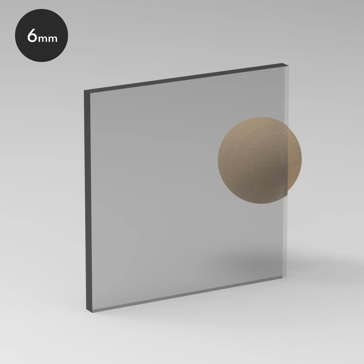 Staklo parsol 6mm sivi